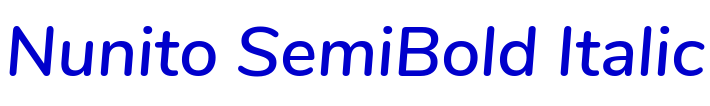 Nunito SemiBold Italic шрифт